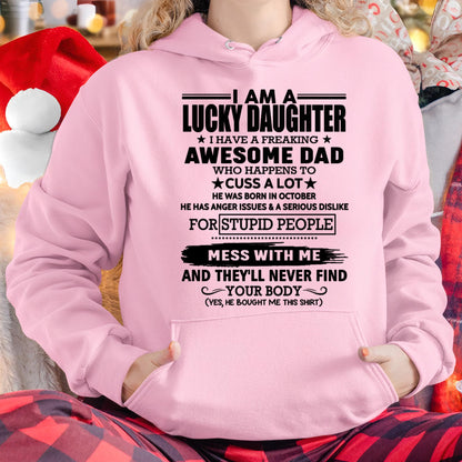 October - I'm Lucky Daughter - Gift for Daughter from Dad - LUNA10 (SKU-T1406DD-10)