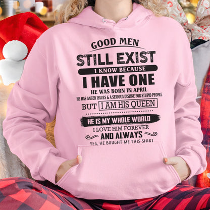 April - Good Men Still Exist - Perfect Gift For Your Girlfriend, Wife From Husband / Man - LUNA04 (SKU07-166-04)