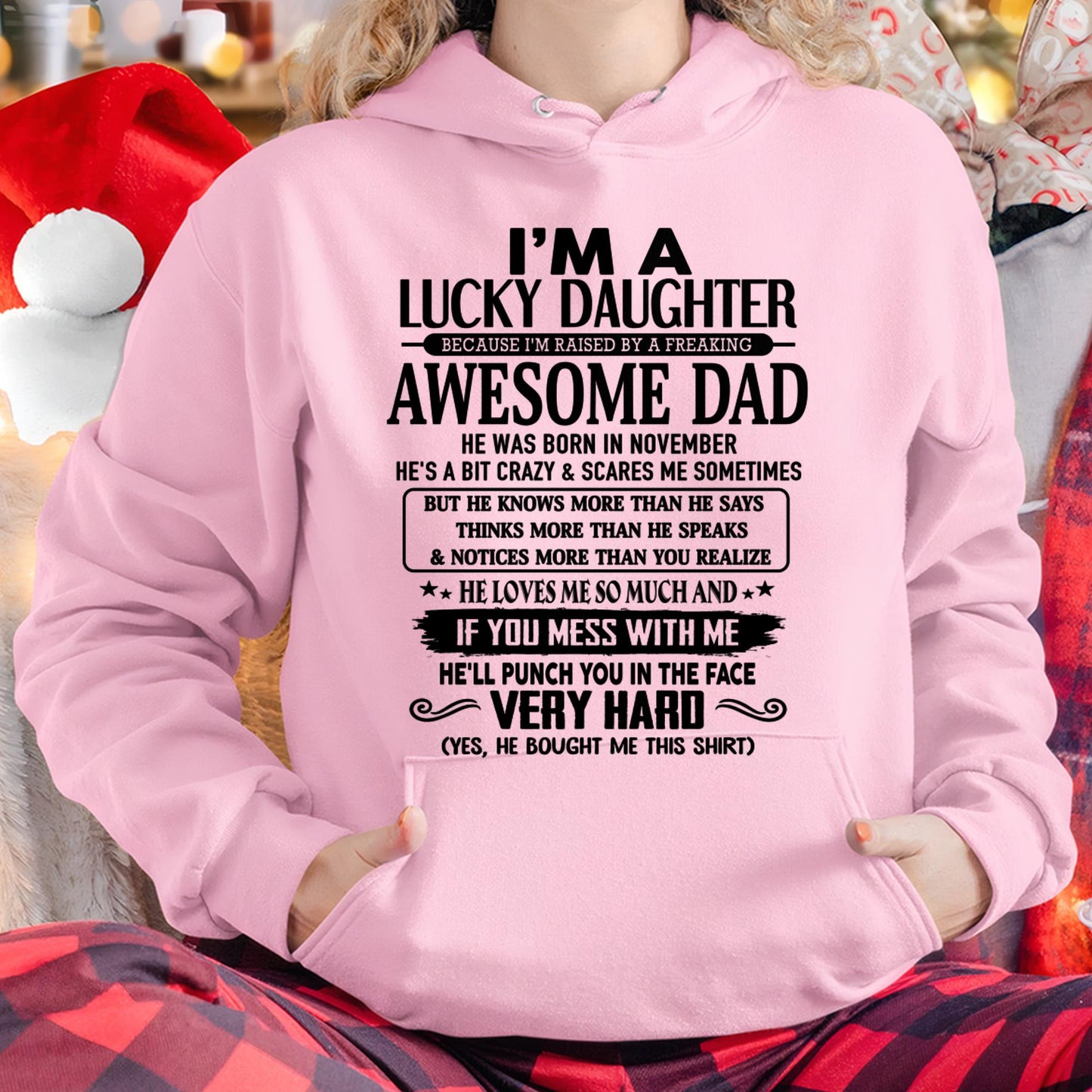 December - I'm Lucky Daughter - Gift for Daughter from Dad - LUNA12 (SKU-TLUCKYDD-12)
