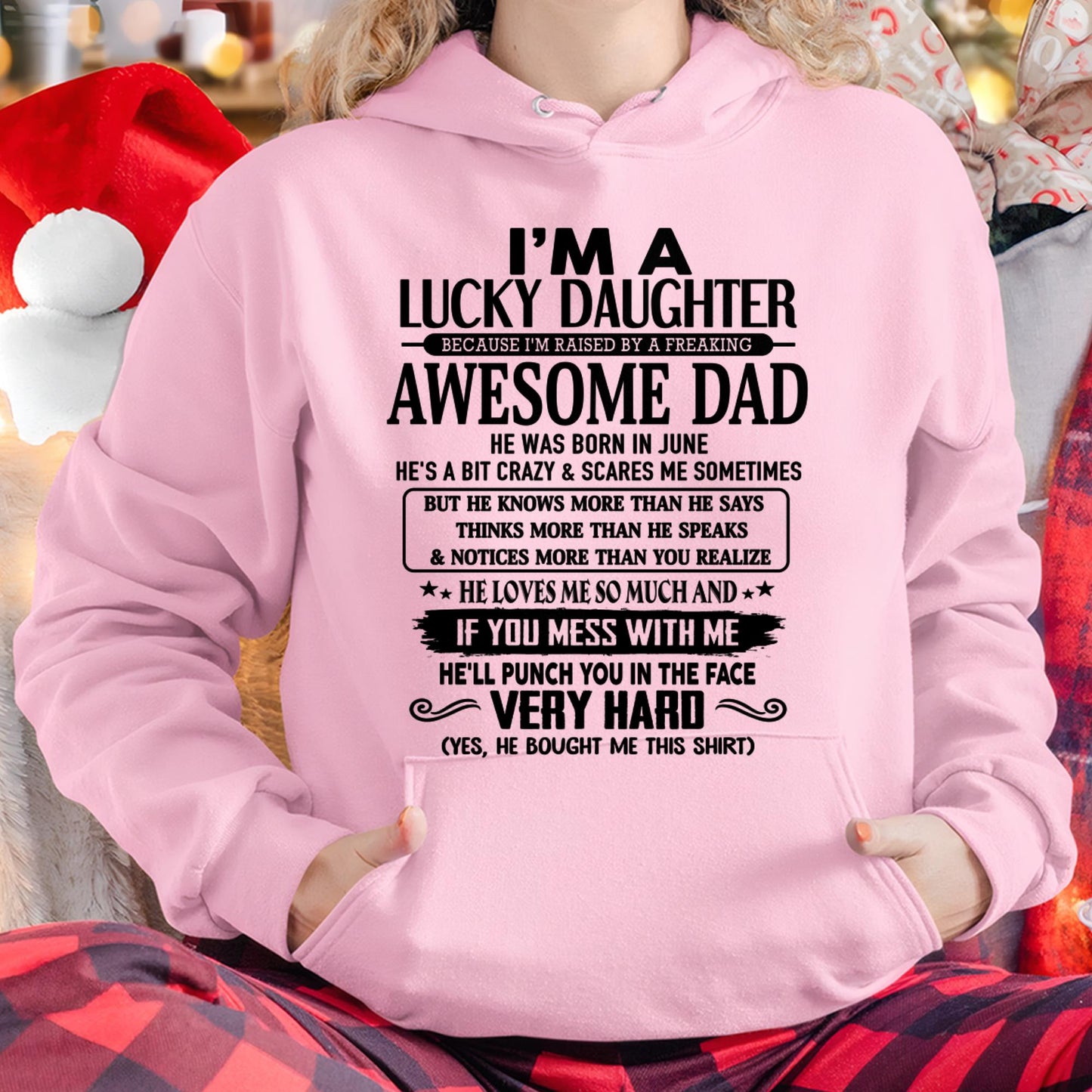 June - I'm Lucky Daughter - Gift for Daughter from Dad - LUNA06 (SKU-TLUCKYDD-06)