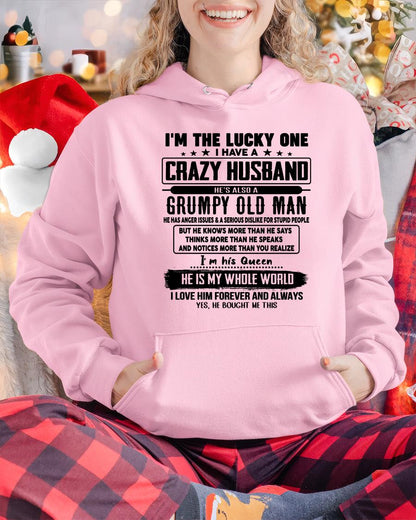 I am Lucky One I Have A Crazy Husband - Gift for Wife From Husband - LUNA00 (SKUT-LUCKYONE-00)