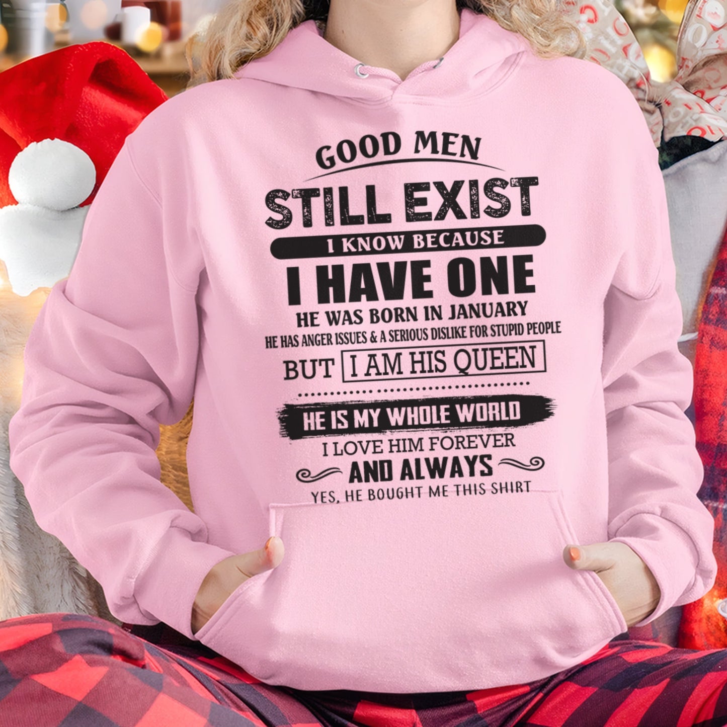 January - Good Men Still Exist - Perfect Gift For Your Girlfriend, Wife From Husband / Man - LUNA01 (SKU07-166-01)
