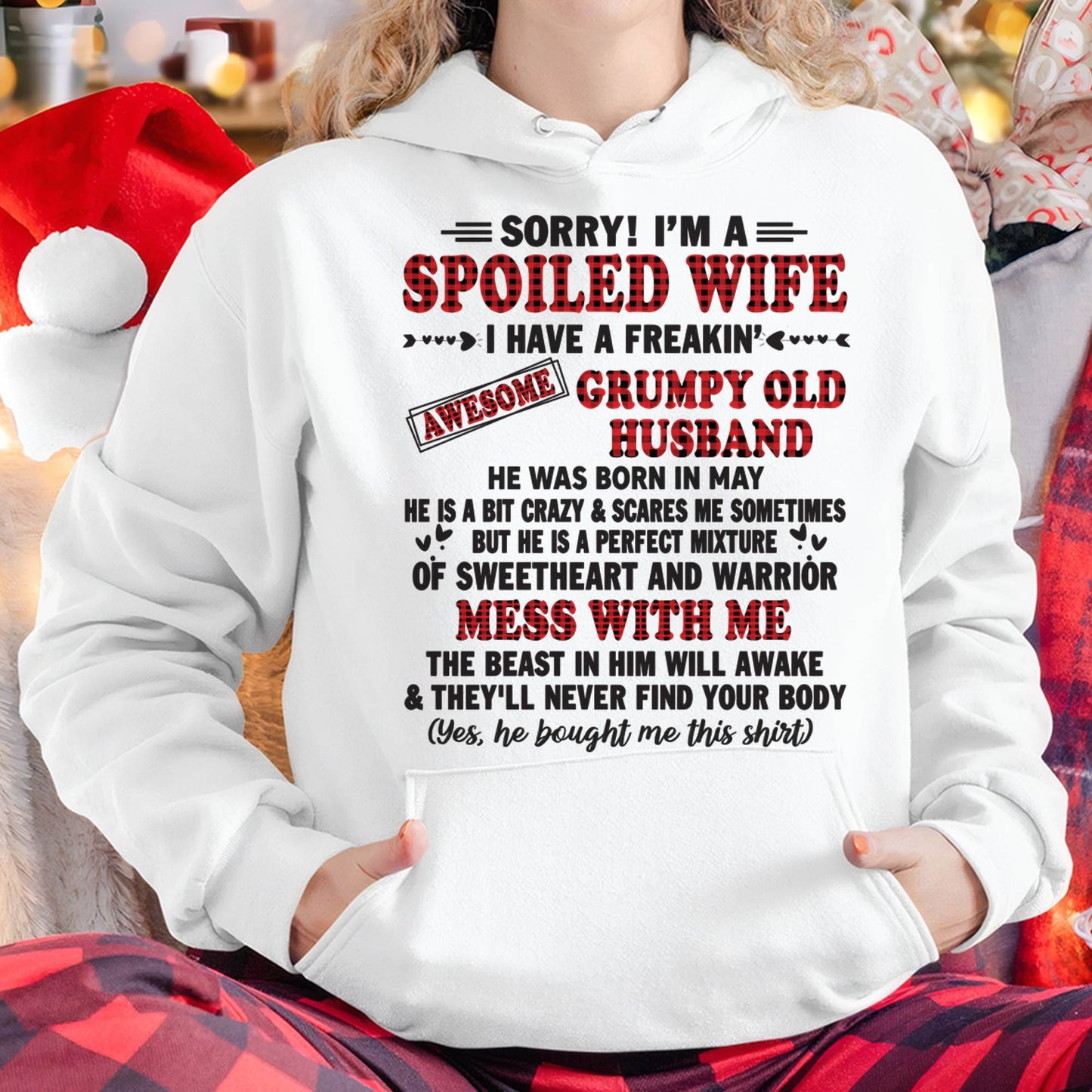 MAY - SPOILED WIFE OF AWESOME GRUMPY OLD HUSBAND - PERFECT GIFT  FROM HUSBAND - LUNA05 (SKU12-111-05)