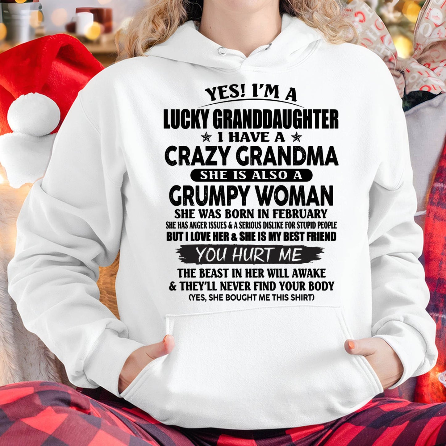 FEBRUARY - LUCKY GRANDDAUGHTER OF CRAZY GRANDMA - PERFECT GIFT FROM GRANDMA - LUNA02 (SKU12-146-02)