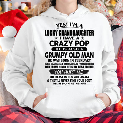 FEBRUARY - LUCKY GRANDDAUGHTER OF CRAZY POP - PERFECT GIFT FOR YOUR GRANDDAUGHTER FROM POP - LUNA02 (SKU12-39-02)