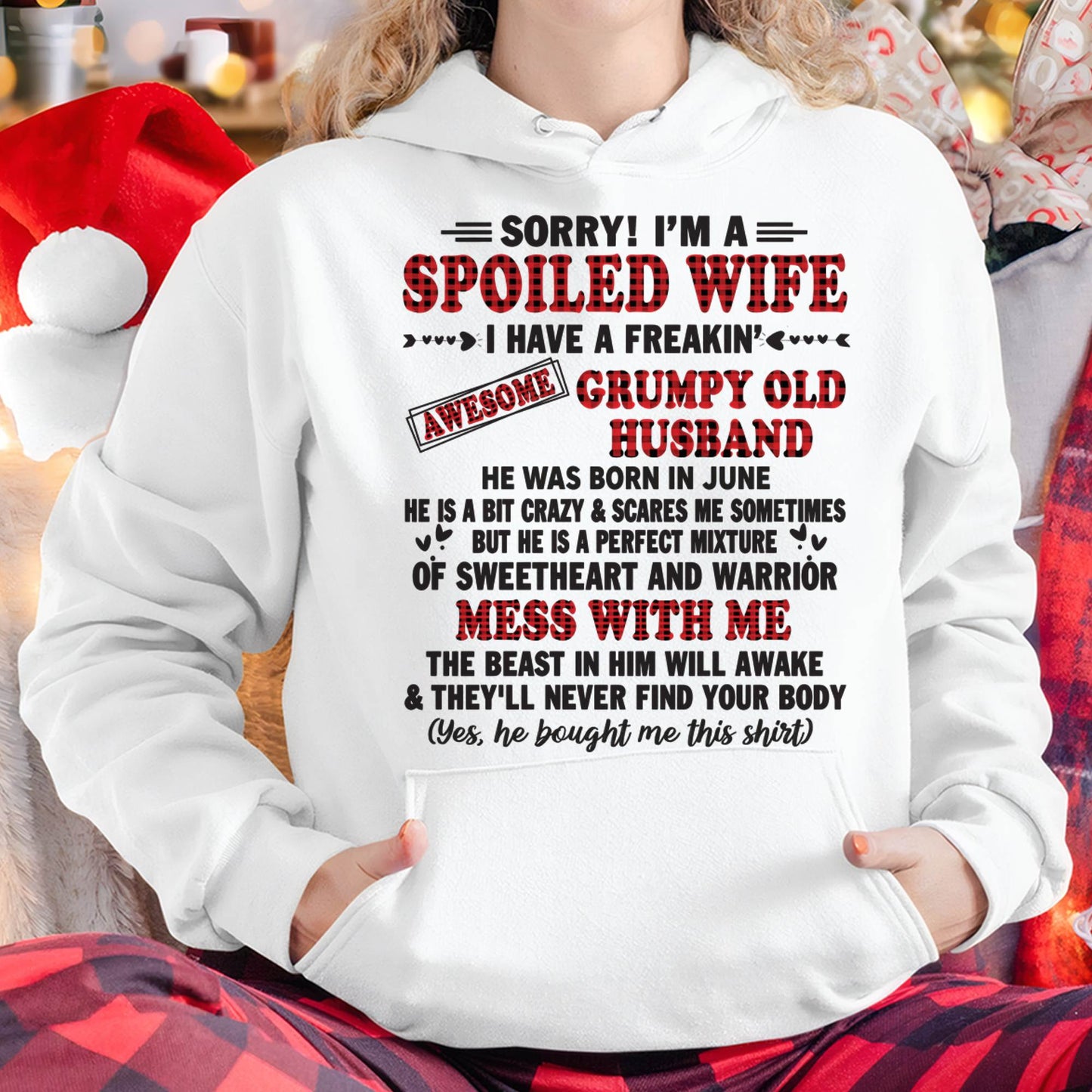 JUNE - SPOILED WIFE OF AWESOME GRUMPY OLD HUSBAND - PERFECT GIFT  FROM HUSBAND - LUNA06 (SKU12-111-06)