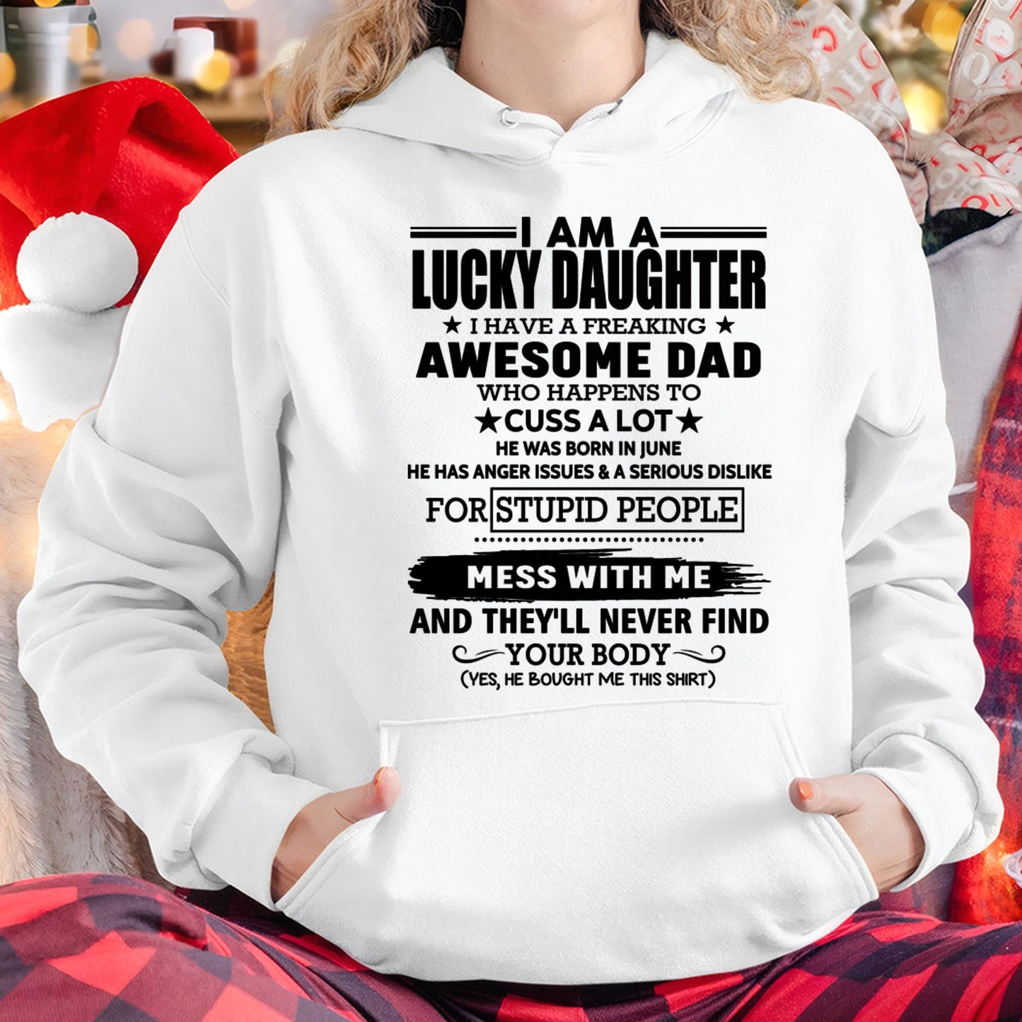 June - I'm Lucky Daughter - Gift for Daughter from Dad - LUNA06 (SKU-T1406DD-06)