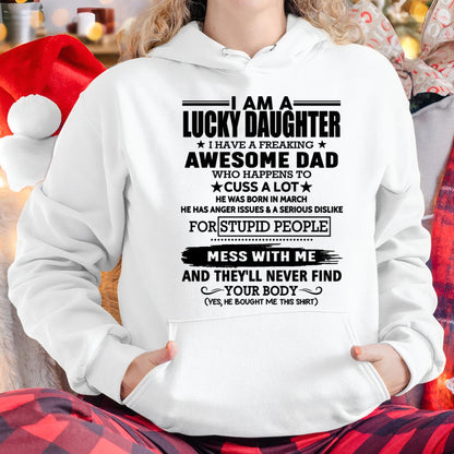 March - I'm Lucky Daughter - Gift for Daughter from Dad - LUNA03 (SKU-T1406DD-03)