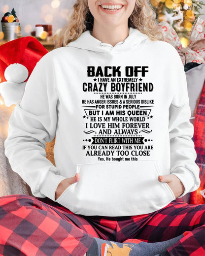 July - Back Off I Have An Extremely Crazy Boyfriend - - Gift For Wife From Husband - LUNA07 (SKUT-BACKOFF-07)