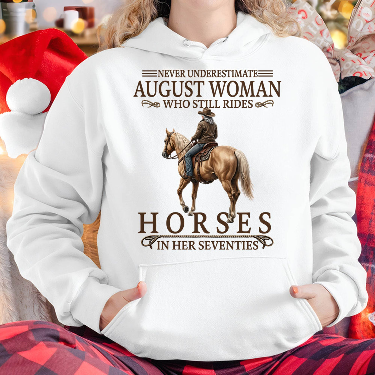 AUGUST SHIRT, A WOMAN WHO STILL RIDES HORSES IN HER SEVENTIES - LUNA08 (SKU2604-287-08)