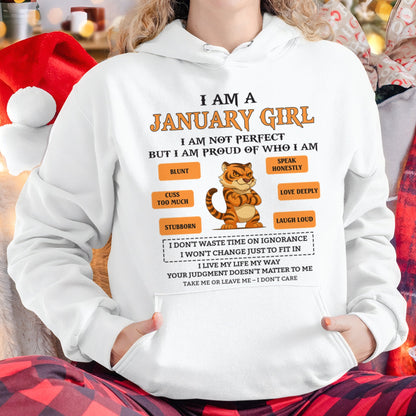 "I AM A JANUARY GIRL" - Birthday Gift For January Girls - FMA LUNA01 (SKU26T-01-62-01)