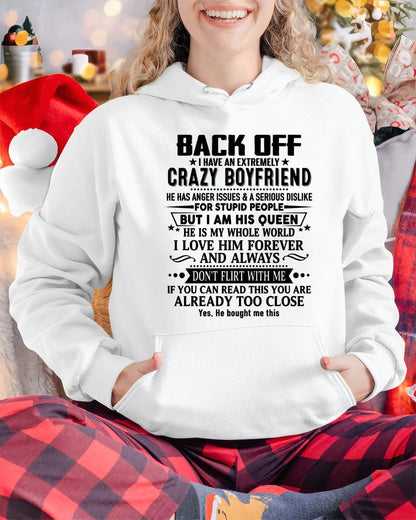 Back Off I Have An Extremely Crazy Boyfriend - - Gift For Wife From Husband - LUNA00 (SKUT-BACKOFF-00)