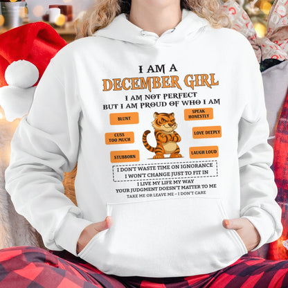 "I AM A DECEMBER GIRL" - Birthday Gift For December Girls - FMA LUNA12 (SKU26T-01-62-12)