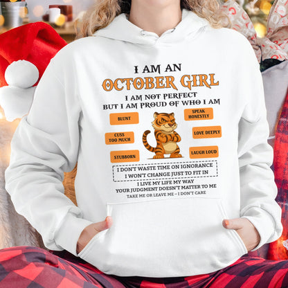 "I AM A OCTOBER GIRL" - Birthday Gift For October Girls - FMA LUNA10 (SKU26T-01-62-10)
