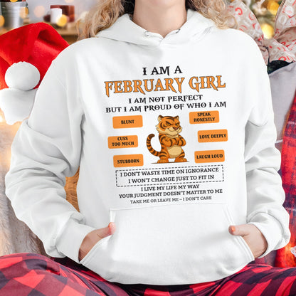 "I AM A FEBRUARY GIRL" - Birthday Gift For February Girls - FMA LUNA02 (SKU26T-01-62-02)