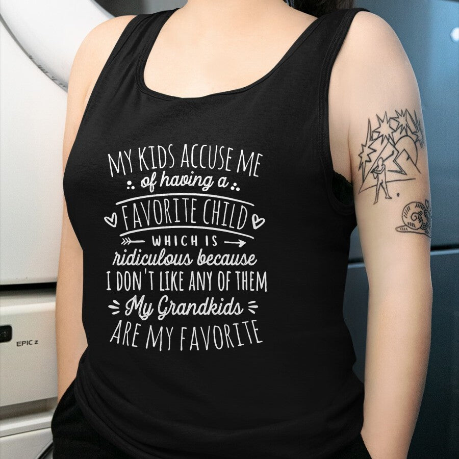Best Grandma Shirt, Proud Grandma Unisex T-Shirt/Hoodie/Sweatshirt HLT00 - My Grandkids Are My Favorite Funny Grandmother Gifts Grandma T-Shirt