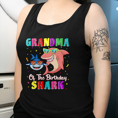 Best Grandma Shirt, Proud Grandma Unisex T-Shirt/Hoodie/Sweatshirt HLT00 - Grandma Of The Shark Birthday Family Birthday Grandson T-Shirt