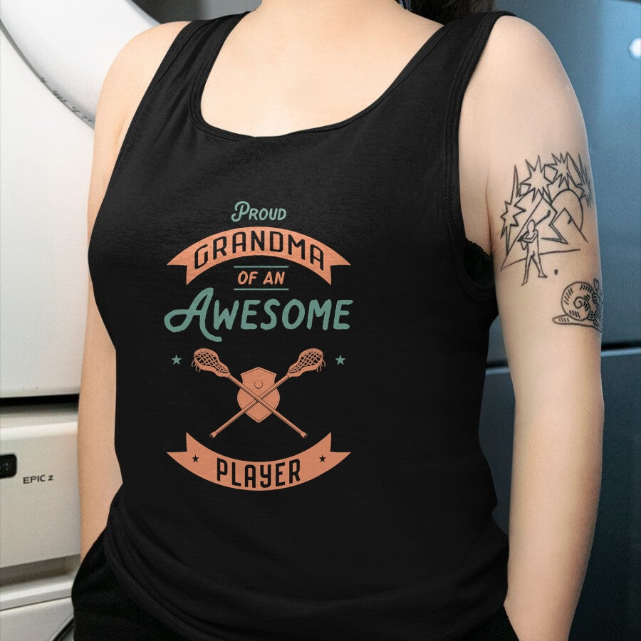 Best Grandma Shirt, Proud Grandma Unisex T-Shirt/Hoodie/Sweatshirt HLT00 - Lacrosse Grandma Awesome Player Grandson Granddaughter T-Shirt