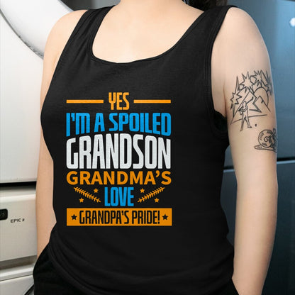 Best Grandma Shirt, Proud Grandma Unisex T-Shirt/Hoodie/Sweatshirt HLT00 - Grandma Spoiled Grandson Grandparents T-Shirt (1)Grandma Spoiled Grandson Grandparents T-Shirt (Copy)