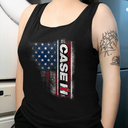 Best Farmer Life Shirt, Funny Farmer UnisexT-Shirt/Hoodie/Sweatshirt HLT00 - CASE IH - American Flag T-Shirt