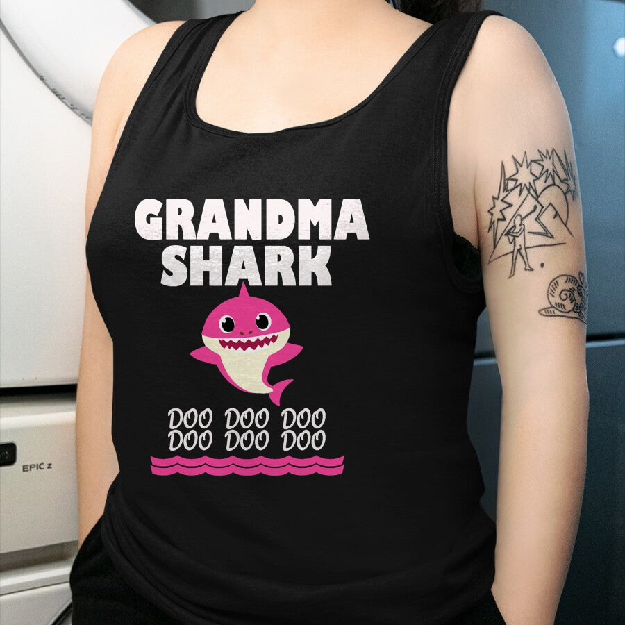 Best Grandma Shirt, Proud Grandma Unisex T-Shirt/Hoodie/Sweatshirt HLT00 - Funny Grandma shark t-shirt gift for grandma tee T-Shirt