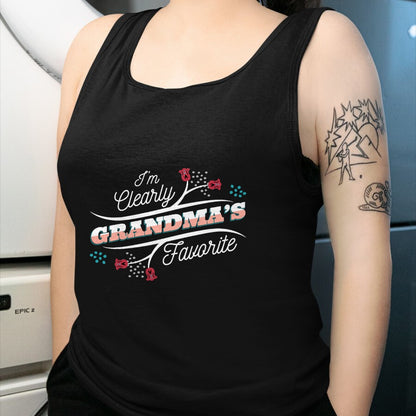 Best Grandma Shirt, Proud Grandma Unisex T-Shirt/Hoodie/Sweatshirt HLT00 - I'm Clearly Grandma's Favorite Granddaughter Grandma, T-Shirt (1)