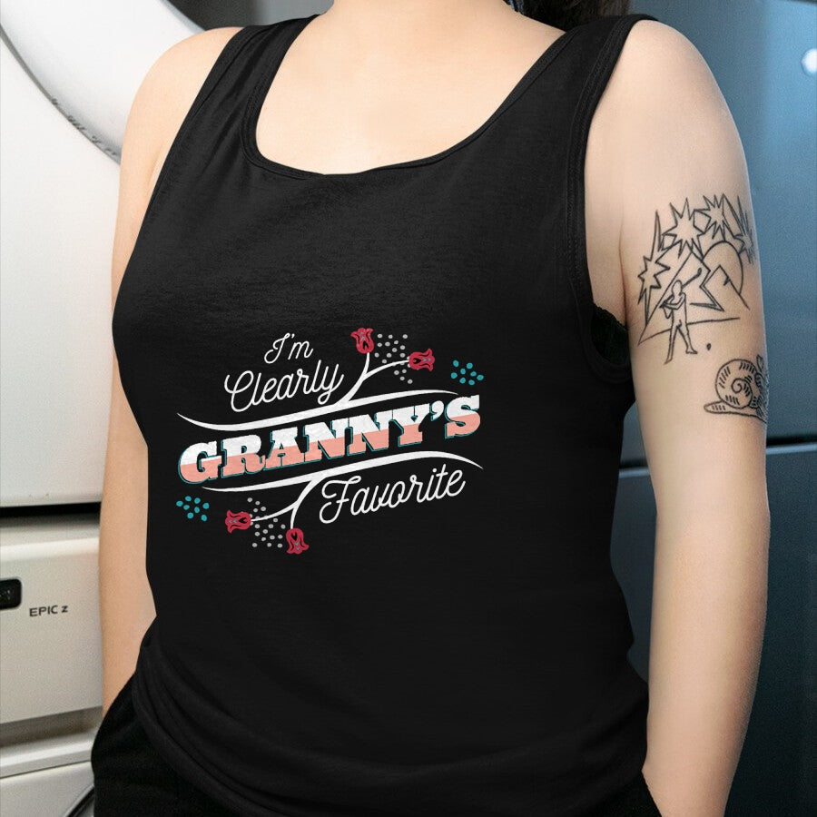 Best Grandma Shirt, Proud Grandma Unisex T-Shirt/Hoodie/Sweatshirt HLT00 - I'm Clearly Granny's Favorite Grandson Granddaughter Grandma T-Shirt