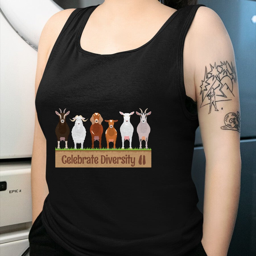 Best Farmer Life Shirt, Funny Farmer UnisexT-Shirt/Hoodie/Sweatshirt HLT00 - Celebrate Diversity Breeds Farm Animal Cute Humor Fun Goat Long Sleeve T-Shirt