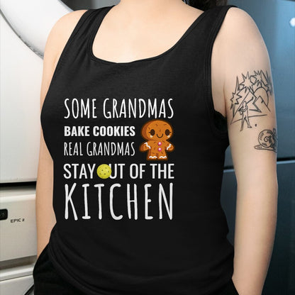 Best Grandma Shirt, Proud Grandma Unisex T-Shirt/Hoodie/Sweatshirt HLT00 - Funny Pickleball Grandma Stay Out of the Kitchen Player T-Shirt