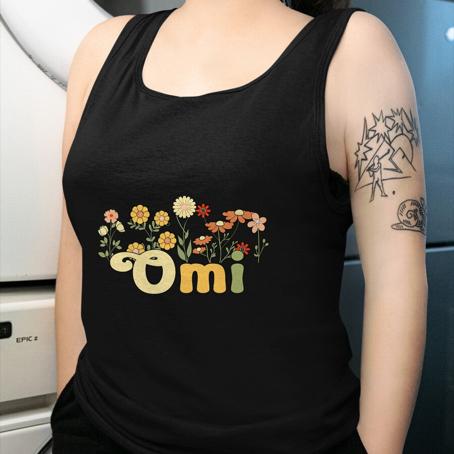 Best Grandma Shirt, Proud Grandma Unisex T-Shirt/Hoodie/Sweatshirt HLT00 - Groovy Omi Grandmother Flowers Omi Grandma T-Shirt