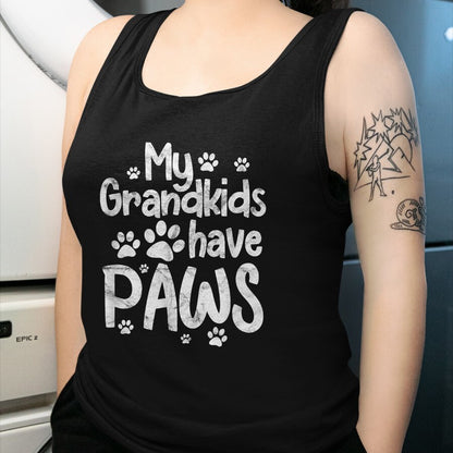 Best Grandma Shirt, Proud Grandma Unisex T-Shirt/Hoodie/Sweatshirt HLT00 - My Grandkids Have Paws Funny Dog Cat Grandma Grandmother T-Shirt