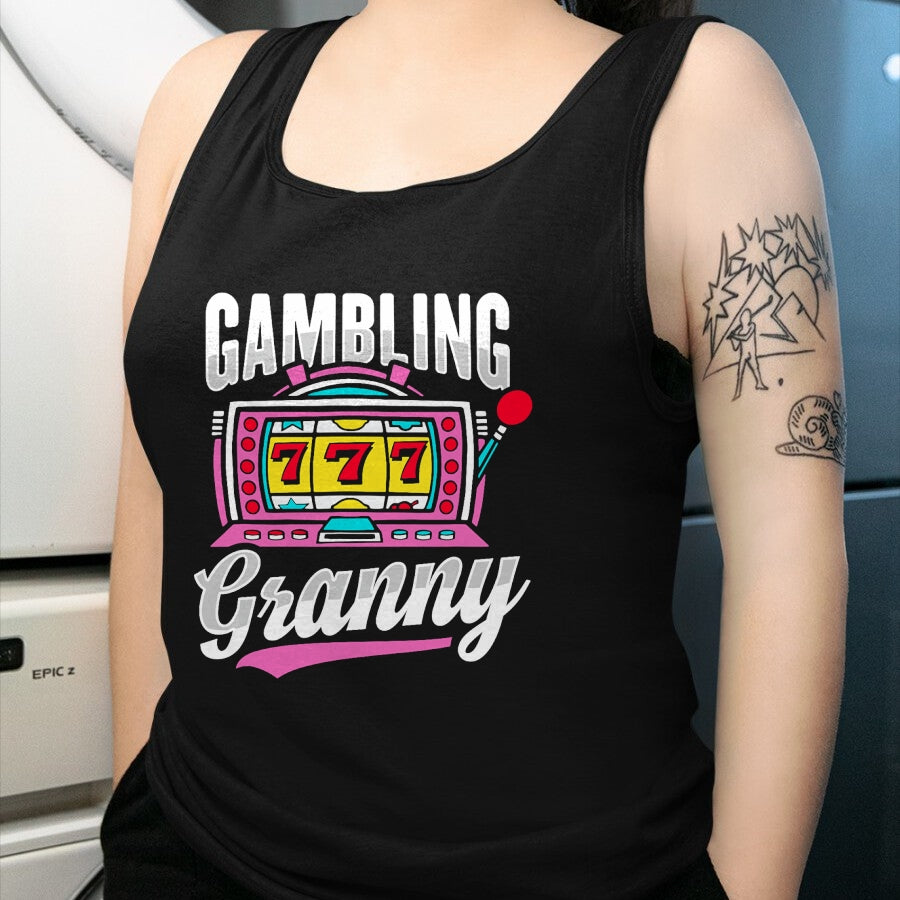 Best Grandma Shirt, Proud Grandma Unisex T-Shirt/Hoodie/Sweatshirt HLT00 - Gambling Granny Design for Grandma T-Shirt