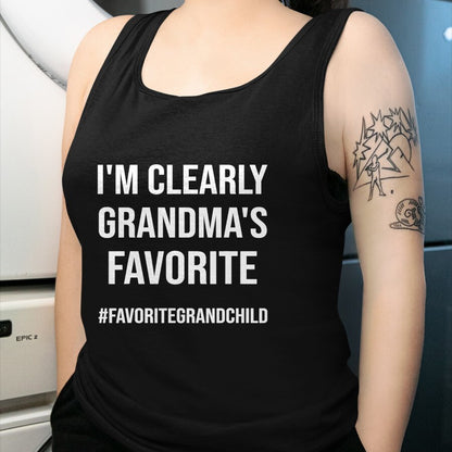 Best Grandma Shirt, Proud Grandma Unisex T-Shirt/Hoodie/Sweatshirt HLT00 - I'm Clearly Grandma's Favorite Funny Granddaughter Grandson T-Shirt