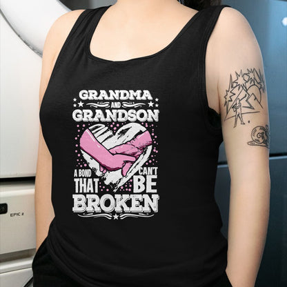 Best Grandma Shirt, Proud Grandma Unisex T-Shirt/Hoodie/Sweatshirt HLT00 - Nana Gift Grandma and Grandson a Bond That Can't be Broken T-Shirt