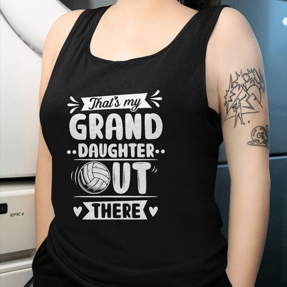 Best Grandma Shirt, Proud Grandma Unisex T-Shirt/Hoodie/Sweatshirt HLT00 - That's My Granddaughter Out There Volleyball For Grandma T-Shirt (1)