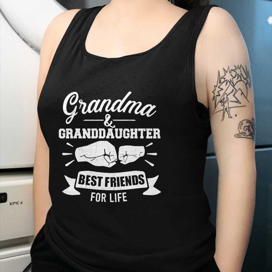 Best Grandma Shirt, Proud Grandma Unisex T-Shirt/Hoodie/Sweatshirt HLT00 - Grandma and granddaughter best friends for life T-Shirt