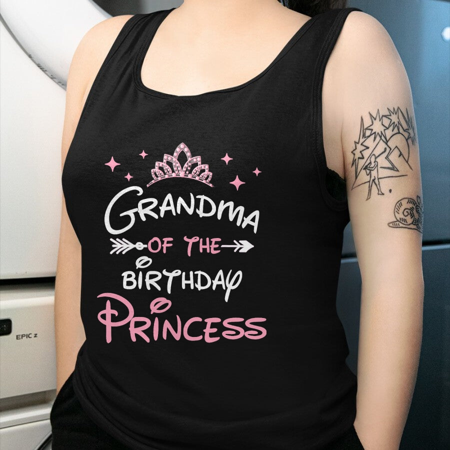 Best Grandma Shirt, Proud Grandma Unisex T-Shirt/Hoodie/Sweatshirt HLT00 - Grandma Of The Birthday Princess Toddler Kid Girl Family T-Shirt