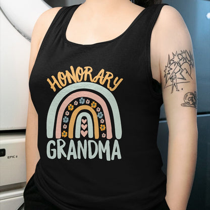 Best Grandma Shirt, Proud Grandma Unisex T-Shirt/Hoodie/Sweatshirt HLT00 - Honorary Grandma Foster Granddaughter Grandson Boho Rainbow T-Shirt