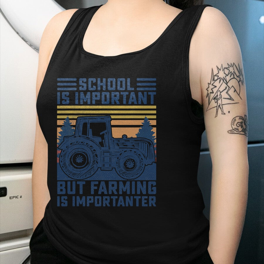 Best Farmer Life Shirt, Funny Farmer UnisexT-Shirt/Hoodie/Sweatshirt HLT00 - But Farming is Importanter Farmer Tractor Funny Farm Boys T-Shirt