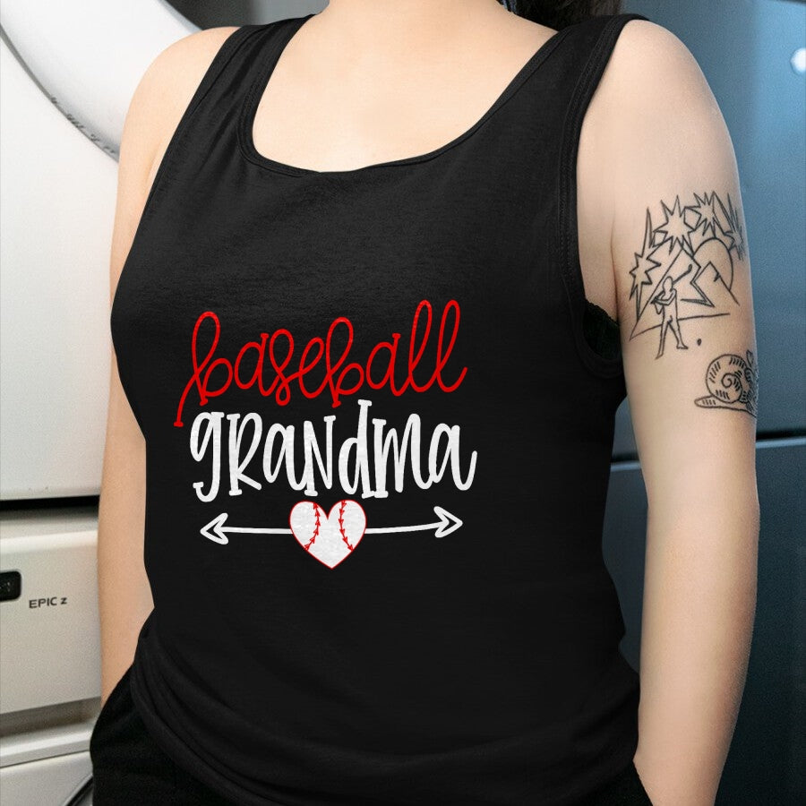 Best Grandma Shirt, Proud Grandma Unisex T-Shirt/Hoodie/Sweatshirt HLT00 - Baseball Grandma Shirt from Grandson Arrow Cute Heart Game T-Shirt