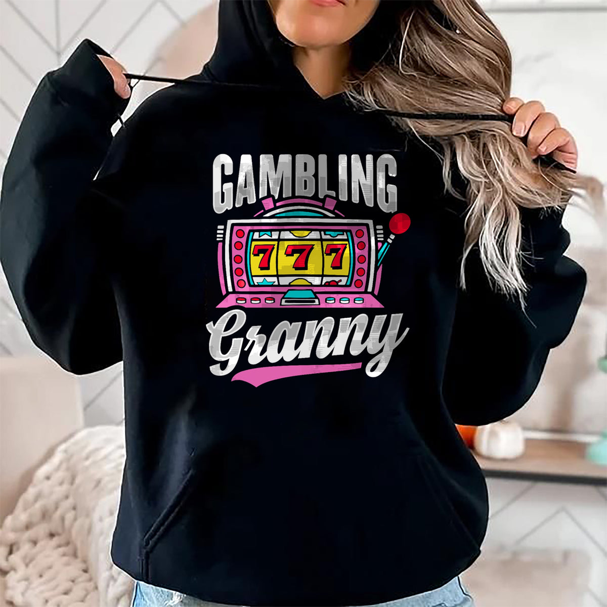 Best Grandma Shirt, Proud Grandma Unisex T-Shirt/Hoodie/Sweatshirt HLT00 - Gambling Granny Design for Grandma T-Shirt
