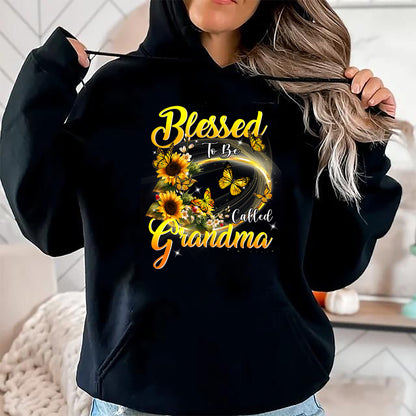 Best Grandma Shirt, Proud Grandma Unisex T-Shirt/Hoodie/Sweatshirt HLT00 - Blessed to be called Grandma Sunflower Lovers Grandma T-Shirt