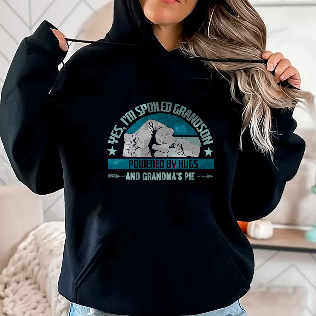 Best Grandma Shirt, Proud Grandma Unisex T-Shirt/Hoodie/Sweatshirt HLT00 - Favorite Spoiled Grandson T-Shirt