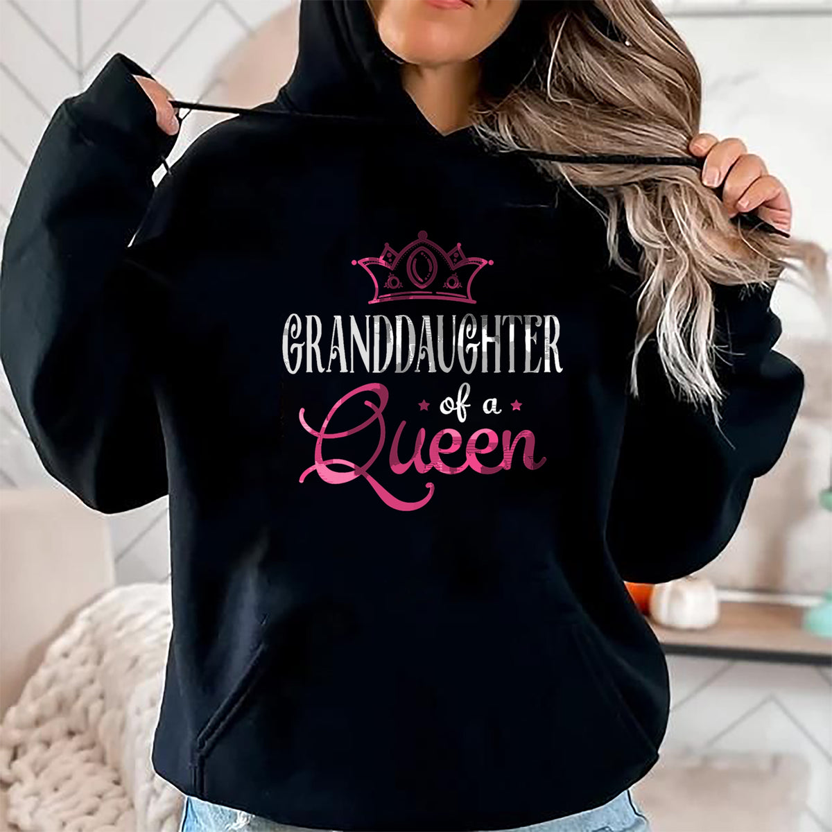 Best Grandma Shirt, Proud Grandma Unisex T-Shirt/Hoodie/Sweatshirt HLT00 - Grandma Granddaughter Gift Matching Queen Princess T-Shirt