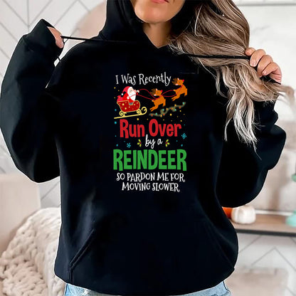 Best Grandma Shirt, Proud Grandma Unisex T-Shirt/Hoodie/Sweatshirt HLT00 - Grandma Got Run Over By A Reindeer Png T-Shirt