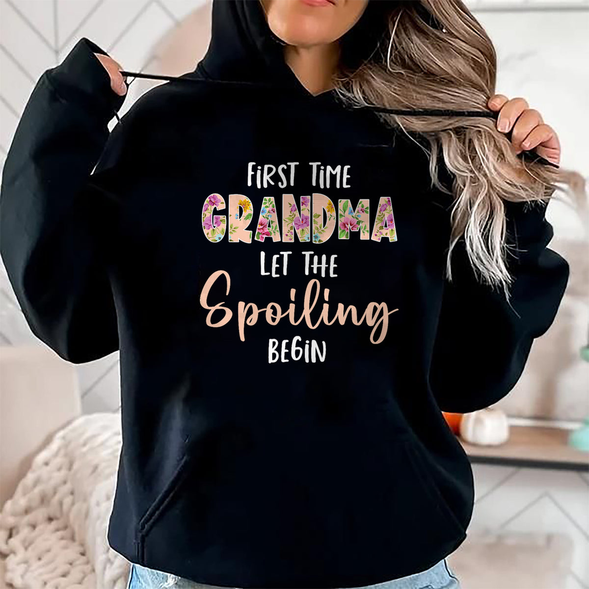 Best Grandma Shirt, Proud Grandma Unisex T-Shirt/Hoodie/Sweatshirt HLT00 - Grandmother - Let The Spoiling Begin Gift First Time Grandma T-Shirt
