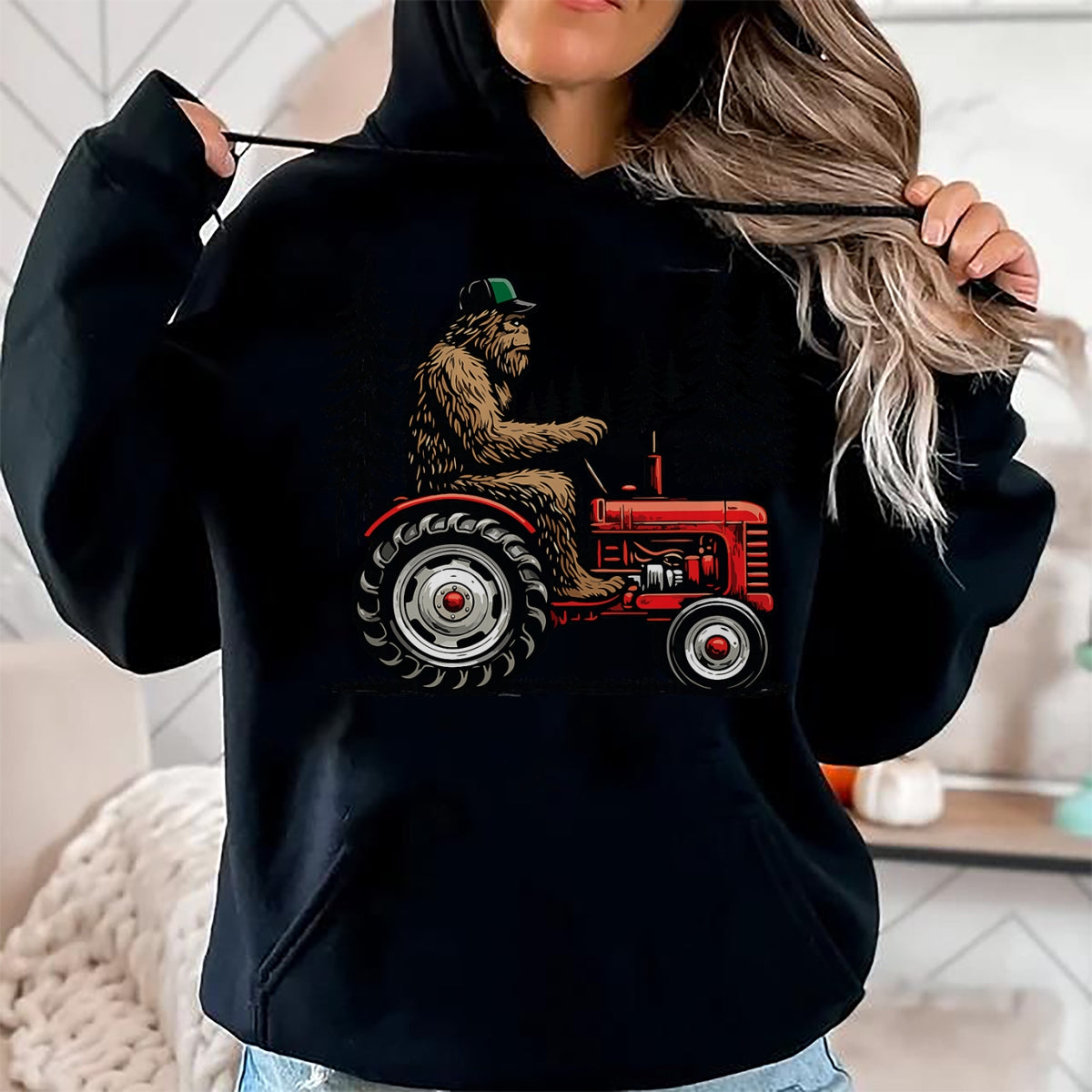 Best Farmer Life Shirt, Funny Farmer UnisexT-Shirt/Hoodie/Sweatshirt HLT00 - Bigfoot Tractor Farming Funny Farmer Sasquatch Lovers T-Shirt