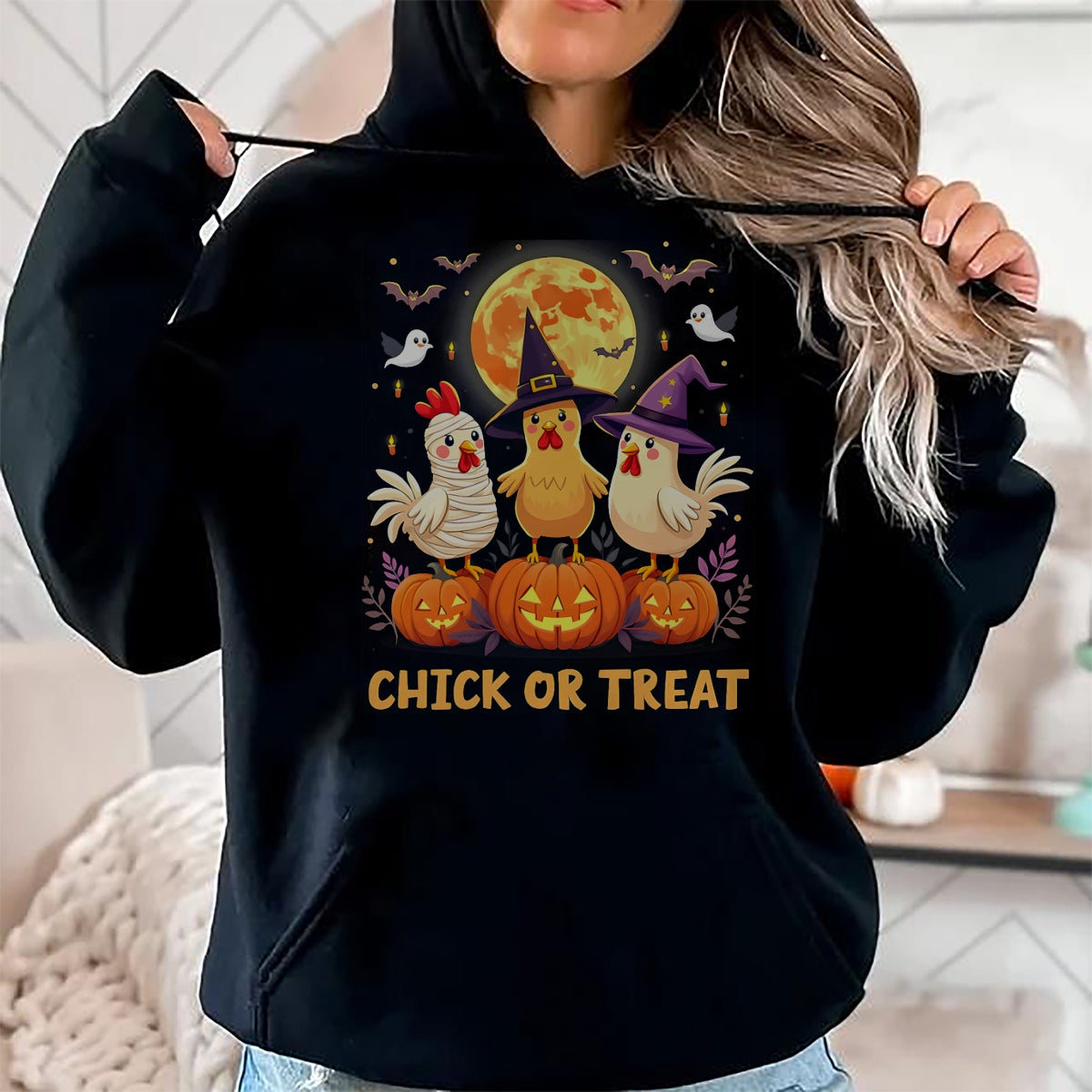 Best Farmer Life Shirt, Funny Farmer UnisexT-Shirt/Hoodie/Sweatshirt HLT00 - Chick or Treat Halloween Chicken Girl Farmer Halloween T-Shirt