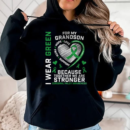 Best Grandma Shirt, Proud Grandma Unisex T-Shirt/Hoodie/Sweatshirt HLT00 - Grandma Grandpa Gifts CP Grandson Cerebral Palsy Awareness T-Shirt