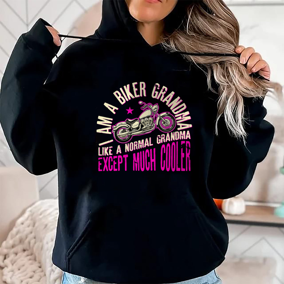 Best Grandma Shirt, Proud Grandma Unisex T-Shirt/Hoodie/Sweatshirt HLT00 - I Am A Biker Grandma Motorcyle Quote For Women T-Shirt